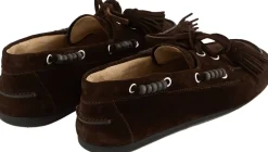 Loafer aus Veloursleder Dunkelbraun