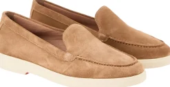 Loafer aus Veloursleder Hellbraun
