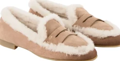 Loafer 'Orietta' aus Veloursleder Braun