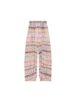 Lurex-Hose mit Zickzackmuster