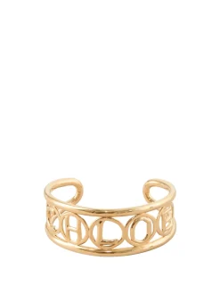 Manschettenarmband mit Schriftzug Vintage Gold