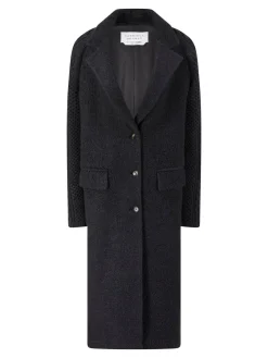 Mantel 'Charles' aus Cashmere-Bouclé Anthrazit