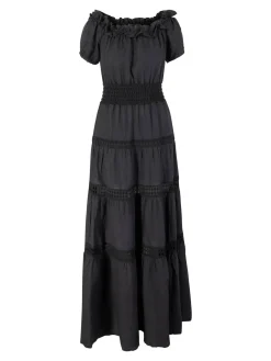 Maxikleid 'Angara' aus Leinen Schwarz