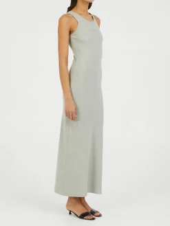 Maxikleid Hellgrau