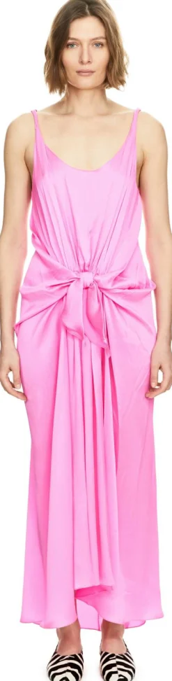 Maxikleid mit Knoten-Detail Pink
