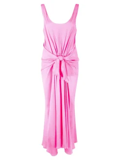 Maxikleid mit Knoten-Detail Pink