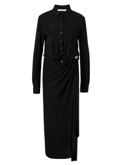 Maxikleid mit Stein-Details 'Odessa' Schwarz