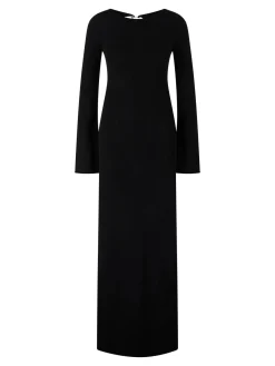 Maxikleid 'Olivia' mit tiefem Rückenausschnitt Schwarz
