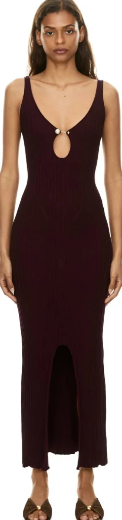 Maxikleid 'Portia' Bordeaux