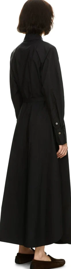 Maxikleid 'The Long Shirt' Schwarz