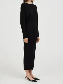 Maxikleid 'Trina' Schwarz