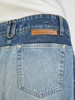 Maxirock aus Denim Blau