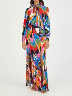 Maxirock mit Onde-Print Multi