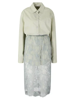 Mehrlagiges Hemdkleid Hellblau