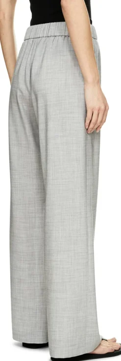 Melierte Cashmere-Hose Grau