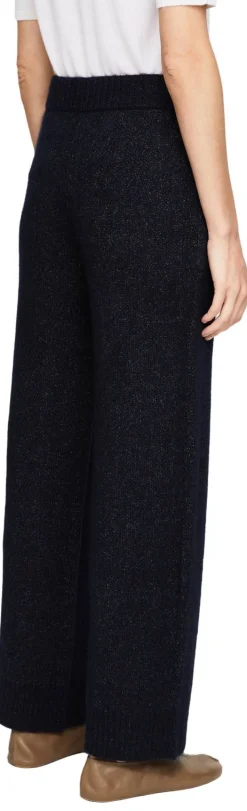 Melierte Cashmere-Seidenhose 'Evania' Navy