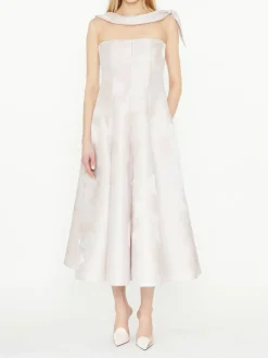 Midikleid aus Lisianthus Jacquard Marble