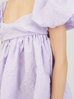 Midikleid aus Matelassé 'Susanna' Flieder