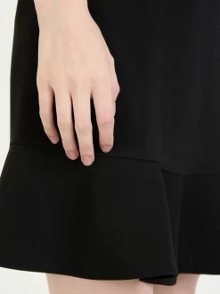 Midikleid aus waldfreundlicher Viskose Schwarz