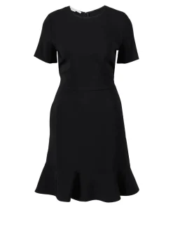 Midikleid aus waldfreundlicher Viskose Schwarz
