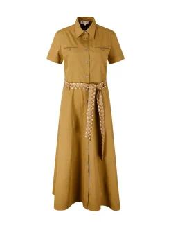 Midikleid 'Giselle Mojave' mit Gürtel Olivgrün