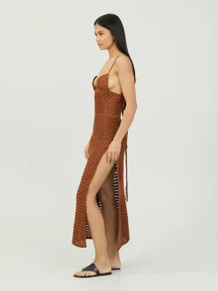 Midikleid 'Mother Nature' Mittelbraun