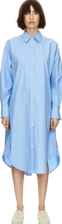 Midikleid 'The Poplin' Hellblau