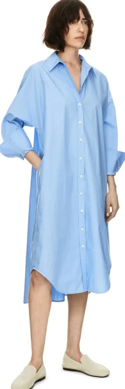 Midikleid 'The Poplin' Hellblau