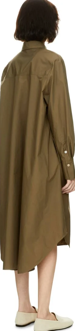 Midikleid 'The Poplin' Khaki