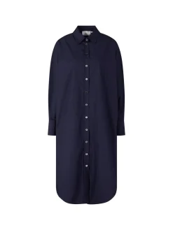 Midikleid 'The Poplin' Marineblau