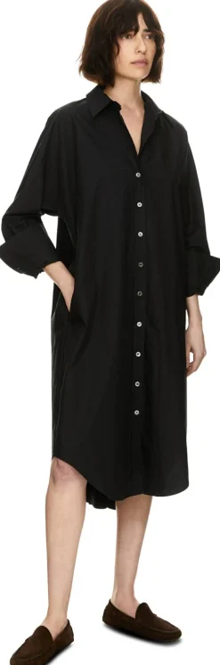 Midikleid 'The Poplin' Schwarz