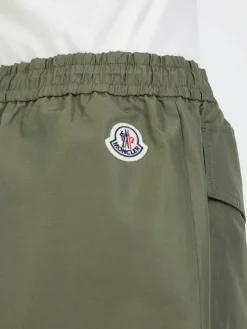 Midirock aus Taft Khaki