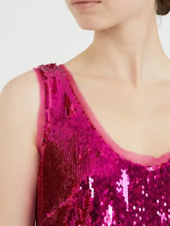 Minikleid mit Pailletten 'Aishia' Pink