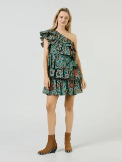 Minikleid 'Naomi' Grün/Multi