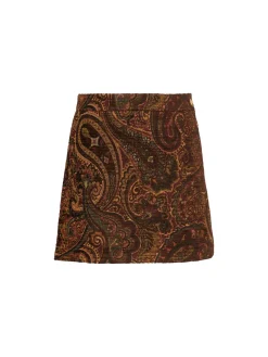 Minirock aus Gobelin-Jacquard Multicolor Red