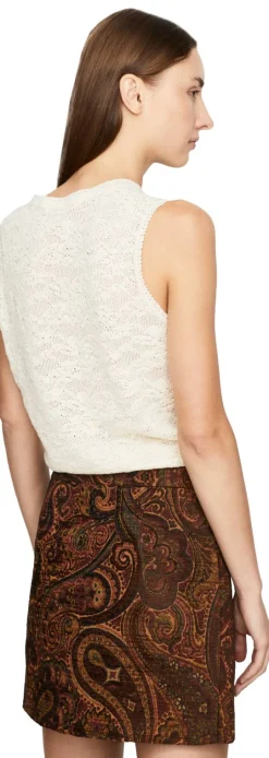 Minirock aus Gobelin-Jacquard Multicolor Red