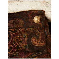 Minirock aus Gobelin-Jacquard Multicolor Red