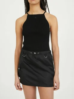 Minirock mit Cargo-Stil Schwarz
