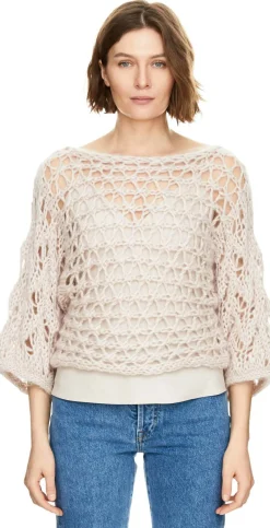 Mohair-Seidenpullover 'Levanto' Puder