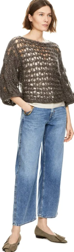 Mohair-Seidenpullover 'Levanto' Dark Taupe