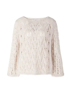 Mohair-Seidenpullover 'Lumeville' Puder