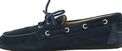Mokassins aus Veloursleder Marineblau