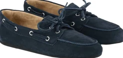 Mokassins aus Veloursleder Marineblau