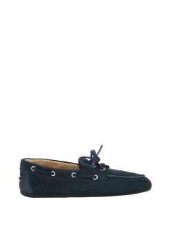 Mokassins aus Veloursleder Marineblau