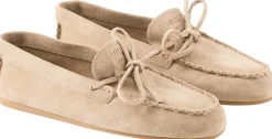 Mokassins aus Wildleder Beige