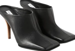 Mules '90' aus Lammleder Schwarz