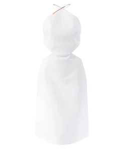 Neckholder-Kleid Weiß