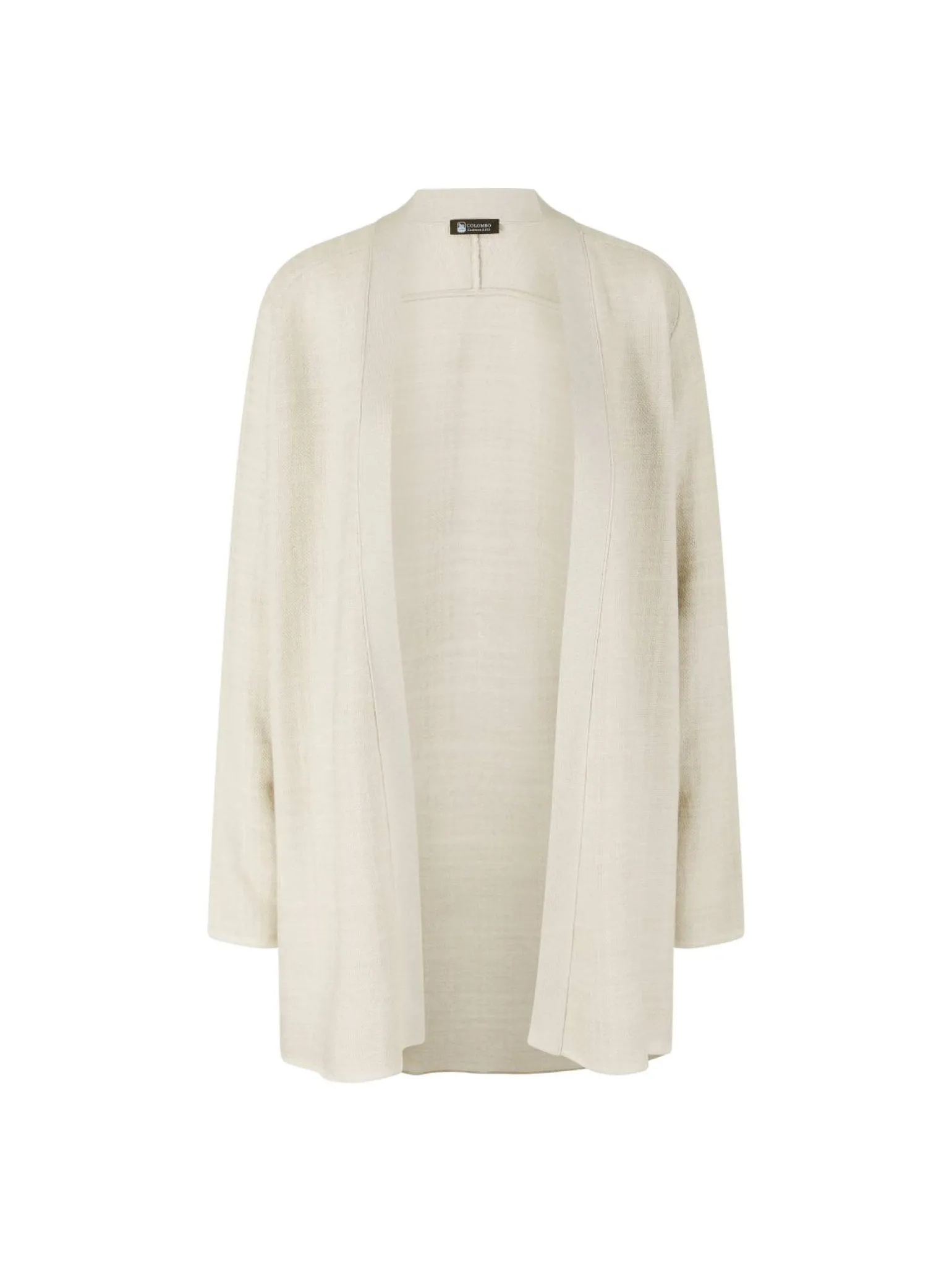 Offene Cashmere-Seidenstrickjacke Beige