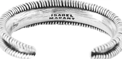 Offener Armreif aus Metall Silber