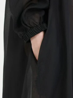 Off-Shoulder Maxi Kleid Schwarz